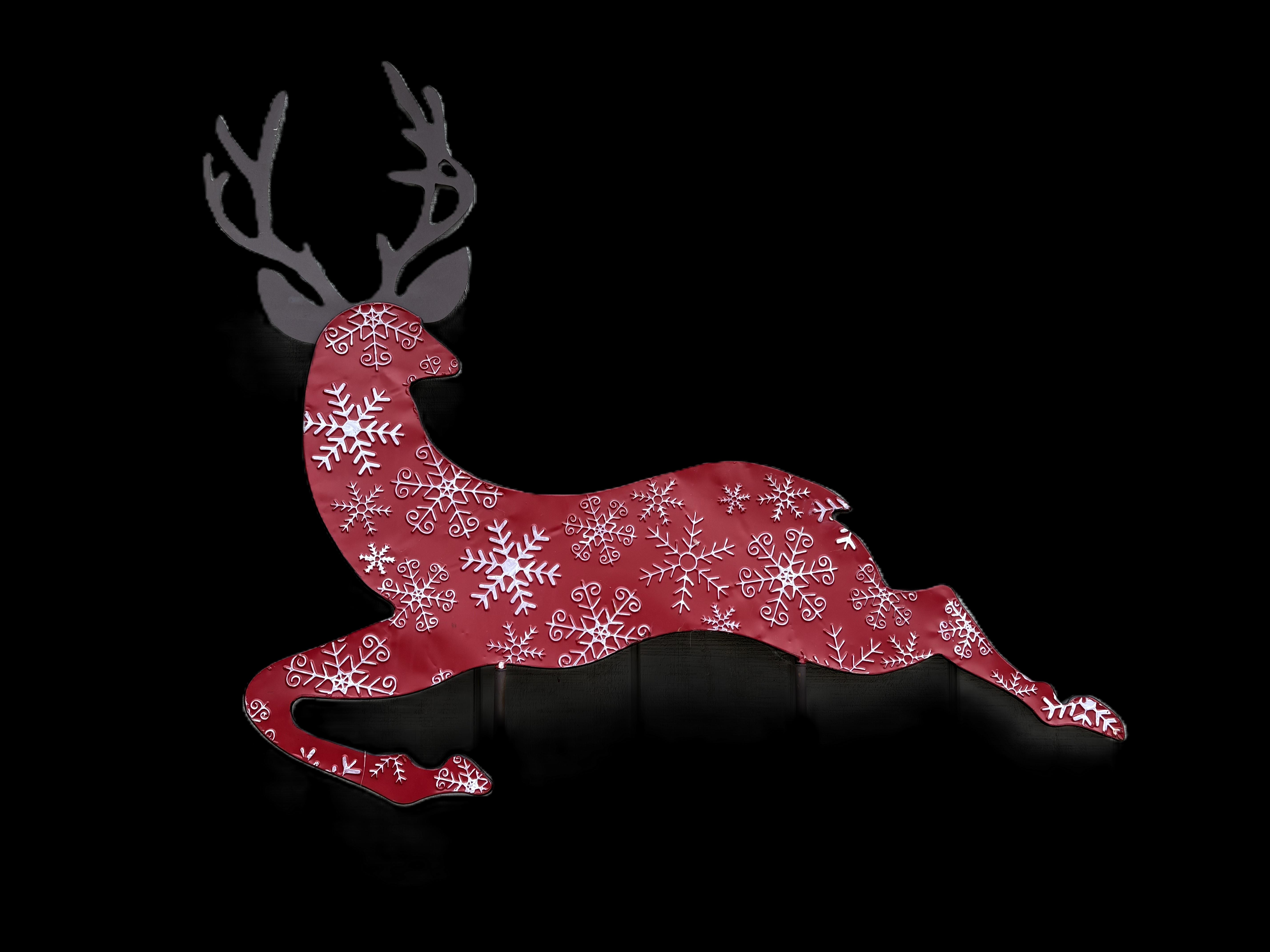 Metal Leaping Reindeer