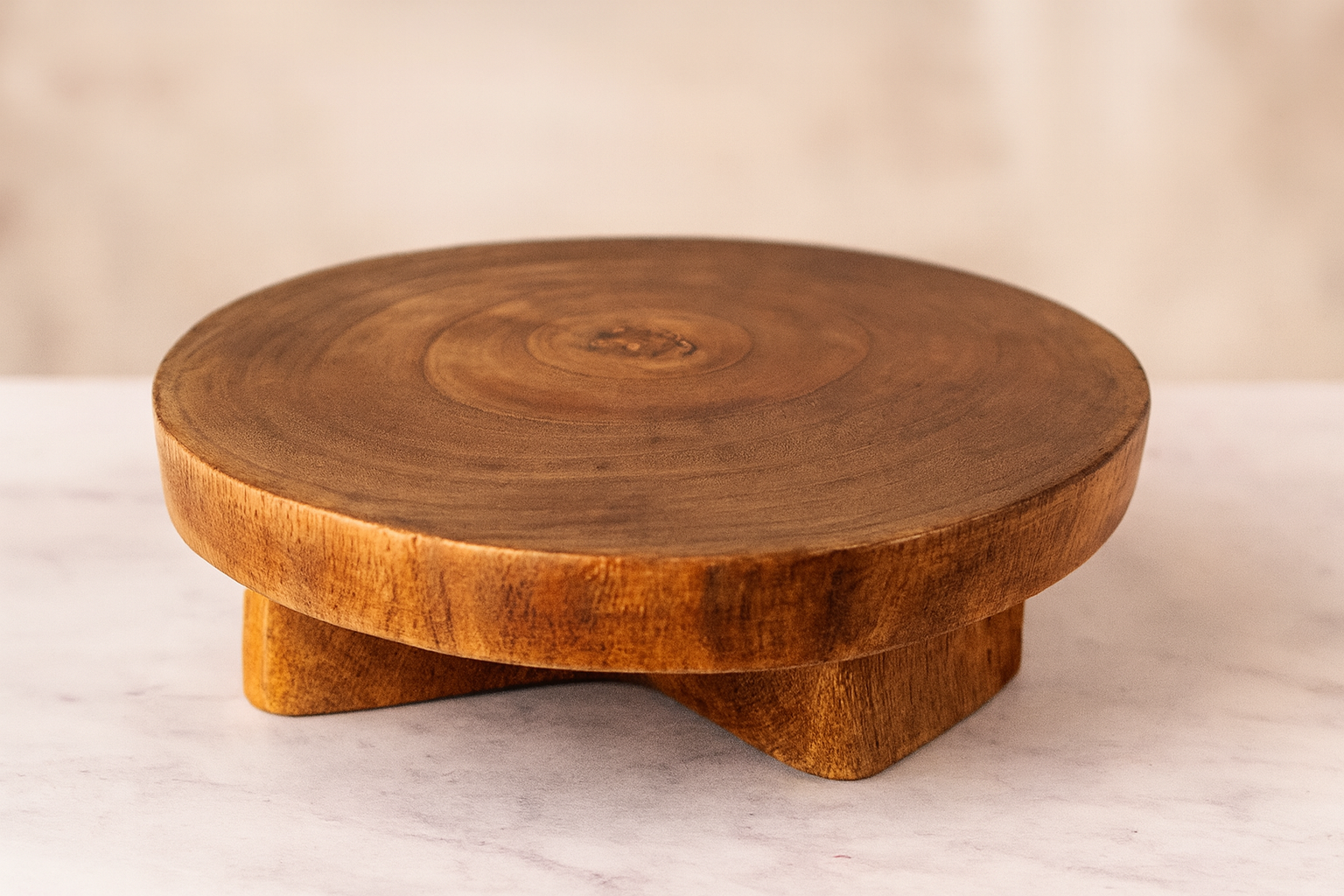 Paulownia Wood Stool 3 1/2'' H